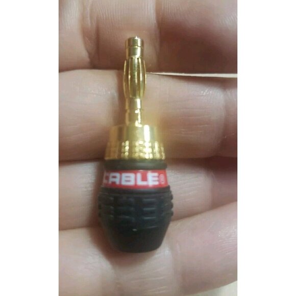 Monster Cable Speaker AMP Quick Lock Gold Plated Banana Plugs = 2 Blue Red Pairs - Picture 9 of 10